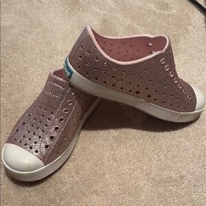 Native Pink Glitter Slip-On Shoes